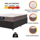 Ver imagem 4 de Cama Box Baú Casal Gazin Colchão com Espuma 138x188x58cm Camboriú Marrom