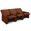 Ver imagem 5 de Poltrona do Papai Reclinável Mallie 3 Lugares Baú Usb Fh9 Veludo Terracota - Mpozenato