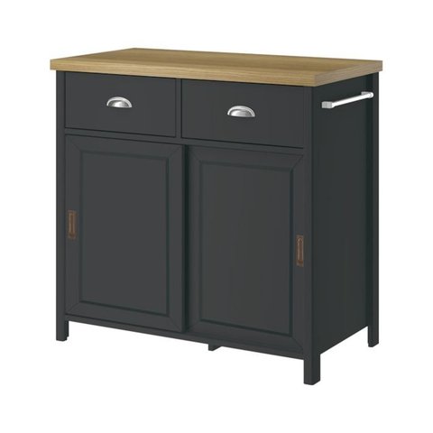 Balcao Aparador Buffet 2 Portas 85 Cm Ba145 Preto Dtall