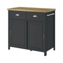 Ver imagem 1 de Balcao Aparador Buffet 2 Portas 85 Cm Ba145 Preto Dtall