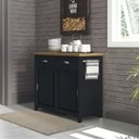 Ver imagem 2 de Balcao Aparador Buffet 2 Portas 85 Cm Ba145 Preto Dtall