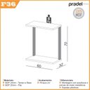 Ver imagem 3 de Mesa Lateral Industrial 100% MDF 60x32cm Marrom/Freijó/Preto Fosco