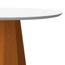 Ver imagem 2 de Mesa de Jantar Tampo com Vidro Agnes 120 cm Off White Base Ypê - D’Rossi