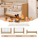 Ver imagem 3 de Quarto de Bebê Completo com Berço 3 em 1 para Colchão 130x60cm Confete Multimóveis MP4911