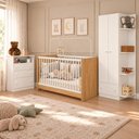 Ver imagem 1 de Quarto de Bebê Completo com Berço 3 em 1 para Colchão 130x60cm Confete Multimóveis MP4911