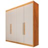 Guarda Roupa 4 Portas Aurora Peroba Off White - Móveis Europa - 2