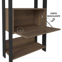 Kit 3 Estantes Multiuso Alta 4 Prateleiras 1 Porta 166cmx189cm Match Artely - 7