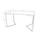 Ver imagem 4 de Mesa Industrial Base Ferro Branco em  V  Tampo 137x90 Canela 4 Cadeiras Eames Assento Preto Ferro Br