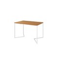 Ver imagem 3 de Mesa Industrial Base Ferro Branco em  V  Tampo 137x90 Canela 4 Cadeiras Eames Assento Preto Ferro Br