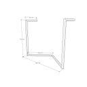 Ver imagem 5 de Mesa Industrial Base Ferro Branco em  V  Tampo 137x90 Canela 4 Cadeiras Eames Assento Preto Ferro Br