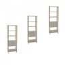 Kit 3 Estantes Multiuso Alta 4 Prateleiras 1 Porta 166cmx189cm Match Artely - 3