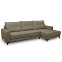 Ver imagem 1 de Sofá 4 Lugares com Chaise Direito 265cm Soreh F05 Veludo Castor - Mpozenato