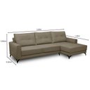 Ver imagem 4 de Sofá 4 Lugares com Chaise Direito 265cm Soreh F05 Veludo Castor - Mpozenato