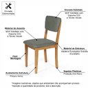 Ver imagem 6 de Mesa de Jantar Redonda Gabi Bran/nor com 4 Cadeiras Estofadas Ella Cinza