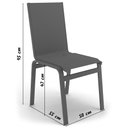 Ver imagem 3 de Sala Jantar Retangular 8 Lugares Alumínio Preto Tela Marrom