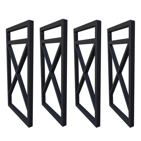 Suporte para Prateleira Estilo Industrial 04 Un. Preto