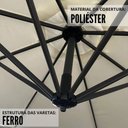 Ver mais imagens de Ombrelone Guarda Sol Articulado Importway 3 Metros Branco Giratorio com Acionamento Manivela e Acaba
