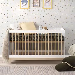 Berço 2 em 1 Linha Alecrim Branco Mdf Resistente com Colchão - 1