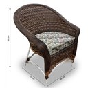 Ver imagem 2 de Conjunto de Poltronas Fibra Sintética Alumínio Berlim - 4 Poltronas + 1 Mesa Centro - Tecido Costela