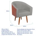 Ver imagem 3 de Kit 2 Poltronas Jade Decorativa Moderna Sala de Estar Quarto Escritório Conforto Corano Nozes e Linh