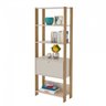Kit 2 Estantes Multiuso Alta 4 Prateleiras 1 Porta 166cmx126cm Match Artely - 7
