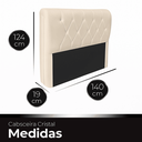 Ver imagem 3 de Cabeceira Casal Cama Box Estofada Cristal 140 Cm Veludo