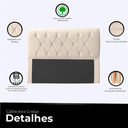Ver imagem 4 de Cabeceira Casal Cama Box Estofada Cristal 140 Cm Veludo
