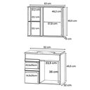 Ver imagem 4 de Gabinete Armario para Banheiro Firenze com Espelheira e Cuba Branco