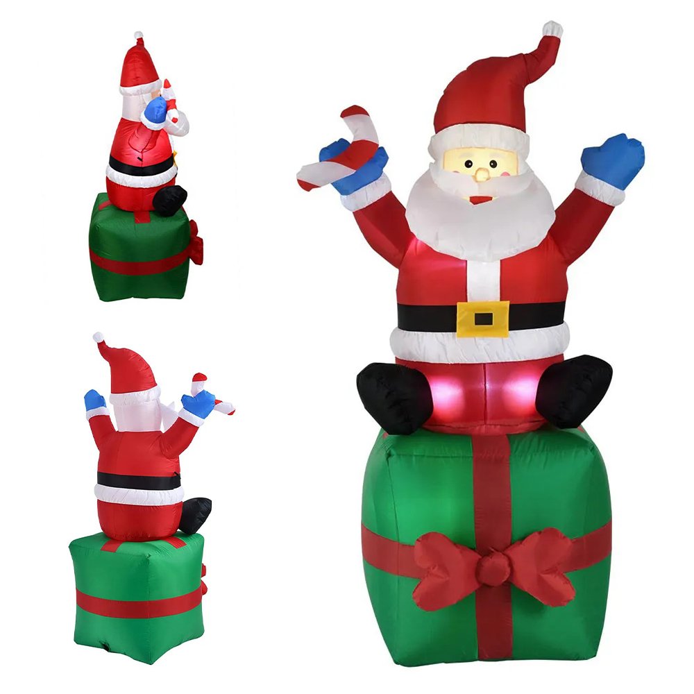 Comprar Guirlanda Natalina Papai Noel Rosa e Azul com Led 50cm - a