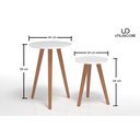 Ver imagem 2 de Kit Duas Mesinhas Centro Canto Sala Quarto Ambiente Decorar