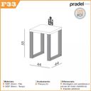 Ver imagem 3 de Mesa Lateral 44x44cm Industrial Marrom Freijó/Preto Fosco