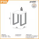 Ver imagem 3 de Mesa Lateral 100% MDF 44x44cm Industrial Marrom