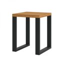 Ver imagem 2 de Mesa Lateral 100% MDF 44x44cm Industrial Marrom