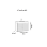 Gabinete para Banheiro Clarice 60 Cm - Fabribam Gabinetes - 4