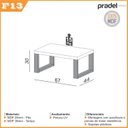 Ver imagem 3 de Mesa de Centro 100% MDF 67x44cm Industrial Marrom