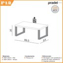 Ver imagem 3 de Mesa de Centro 100% MDF 89,5x53cm Industrial Marrom