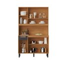 Ver imagem 2 de Kit Nápoles 6 Portas 1 Vidro 1 Gaveta Cinamomo/grafite