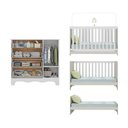 Ver imagem 5 de Berço Americano 3 em 1 com Cômoda 1 Porta 4 Gavetas Ternura Multimóveis Mp4726 Branco/off White