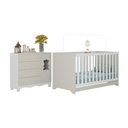 Ver imagem 2 de Berço Americano 3 em 1 com Cômoda 1 Porta 4 Gavetas Ternura Multimóveis Mp4726 Branco/off White