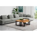 Ver imagem 4 de Kit 2 Mesas de Centro Retangulares Industrial Marrom 100% MDF