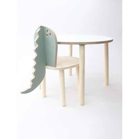 Conjunto de Mesa com Uma Cadeira Infantil Dinossauro
