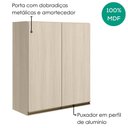 Ver imagem 4 de Armario Aereo 2 Portas MDF 80x90 cm Kali 119846 Bianco Toq Nicioli