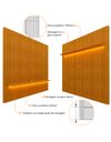 Ver imagem 4 de Conjunto Home Suspenso com Painel Ripado TV até 75 Jendal Cor:Madeira