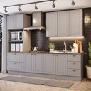 Ver imagem 1 de Cozinha Completa 4 Peças Amy Casa 812 MDF Torre Quente Cooktop Americana Modulada 271,5cm