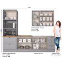 Ver imagem 2 de Cozinha Completa 4 Peças Amy Casa 812 MDF Torre Quente Cooktop Americana Modulada 271,5cm