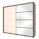 Ver imagem 1 de Guarda Roupa Casal Cavic com Kit Mesa de Cabeceira Duna Off White - Henn