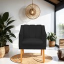 Ver imagem 2 de Kit Poltrona Cadeira para Sala Confortável e Moderna Mila Suede