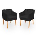 Ver imagem 1 de Kit Poltrona Cadeira para Sala Confortável e Moderna Mila Suede