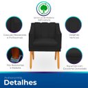 Ver imagem 3 de Kit Poltrona Cadeira para Sala Confortável e Moderna Mila Suede