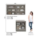 Ver imagem 4 de Lavanderia Modulada Compacta 03 Peças 100% MDF Cinza/Calcare Americana